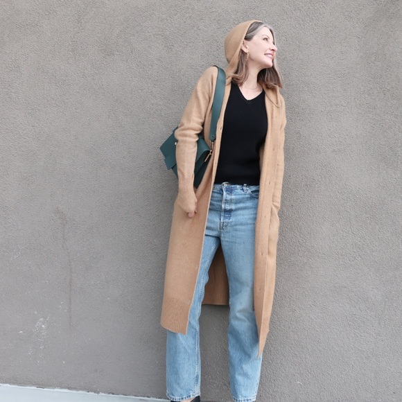 Everlane Sweaters - Women XXS Everlane The Cozy Stretch Long Duster Cardigan Sweater Hooded Jacket